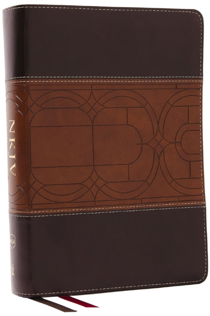 Book cover of: NKJV Study Bible, Leathersoft, Brown, Full-Color, Thumb Indexed, Comfort Print. By: Zondervan Publishing Company