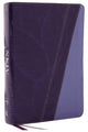 Book cover of: NKJV Study Bible, Leathersoft, Purple, Full-Color, Thumb Indexed, Comfort Print. By: Zondervan Publishing Company