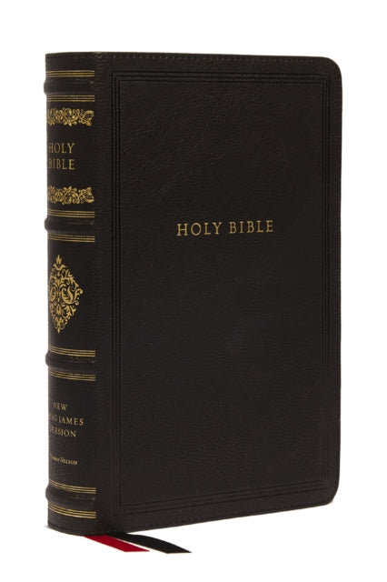 Book cover of: NKJV Large Print Reference Bible, Black Leathersoft, Red Letter, Comfort Print (Sovereign Collection). By: Zondervan