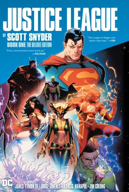 Book cover of: Justice League by Scott Snyder Book One Deluxe Edition. By: Scott Snyder