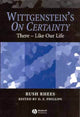 Book cover of: Wittgenstein's On Certainty. By: Rush Rhees