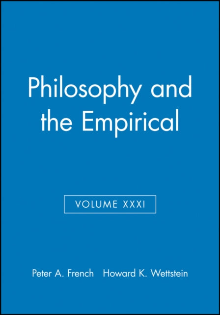 Book cover of: Philosophy and the Empirical, Volume XXXI