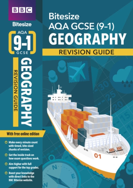 Book cover of: BBC Bitesize AQA GCSE Geography Revision Guide incl. online edition - for 2026, 2027 exams