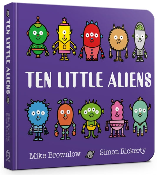 Book cover of: Ten Little Aliens Board Book. By: Michael Brownlow
