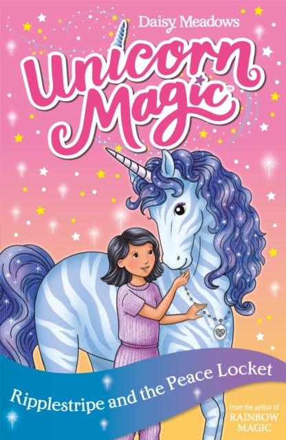 Book cover of: Unicorn Magic: Ripplestripe and the Peace Locket. By: Daisy Meadows