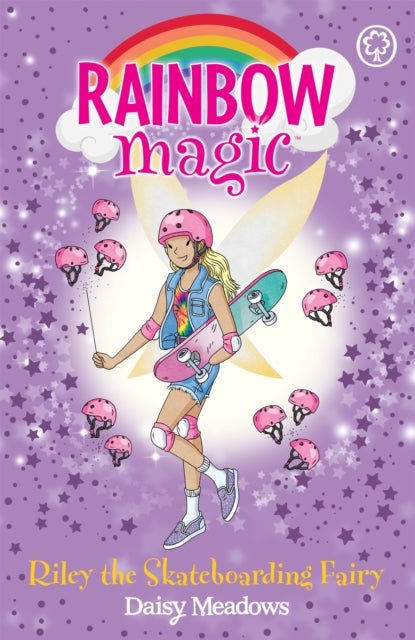 Book cover of: Rainbow Magic: Riley the Skateboarding Fairy. By: Daisy Meadows