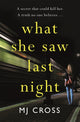 Book cover of: What She Saw Last Night. By: M. J. Cross