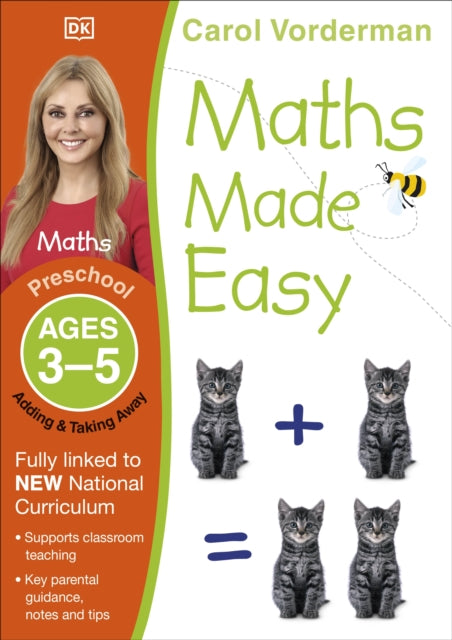 Book cover of: Maths Made Easy: Adding & Taking Away, Ages 3-5 (Preschool). By: Carol Vorderman