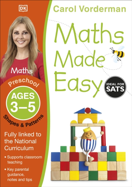 Book cover of: Maths Made Easy: Shapes & Patterns, Ages 3-5 (Preschool). By: Carol Vorderman