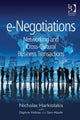 Book cover of: e-Negotiations. By: Nicholas Harkiolakis