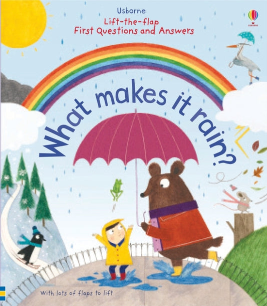 Book cover of: First Questions and Answers: What makes it rain?. By: Katie Daynes