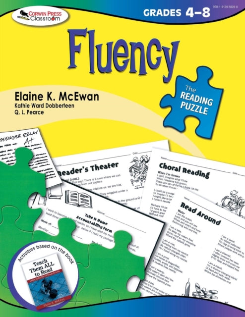 Book cover of: Reading Puzzle: Fluency, Grades 4-8. By: Elaine K. McEwan