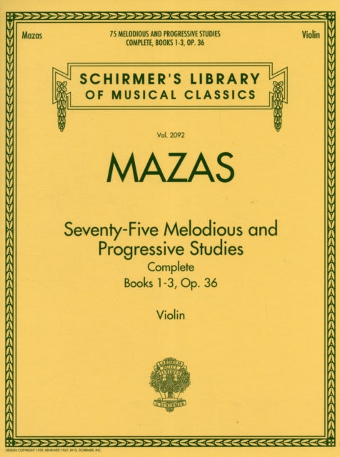 Book cover of: 75 Melodious and progressive Studies Complete