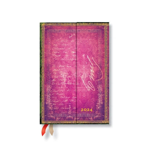 Book cover of: Emily Dickinson, I Died for Beauty (Embellished Manuscripts Collection) Mini 12-month Dayplanner 2024. By: Paperblanks