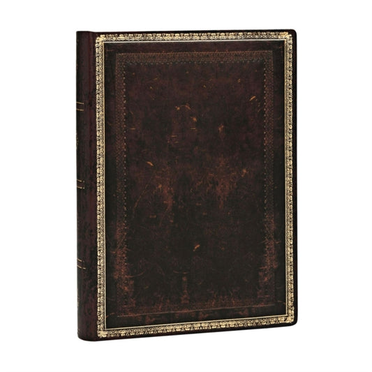 Book cover of: Black Moroccan Midi Lined Hardcover Journal (Elastic Band Closure). By: Paperblanks