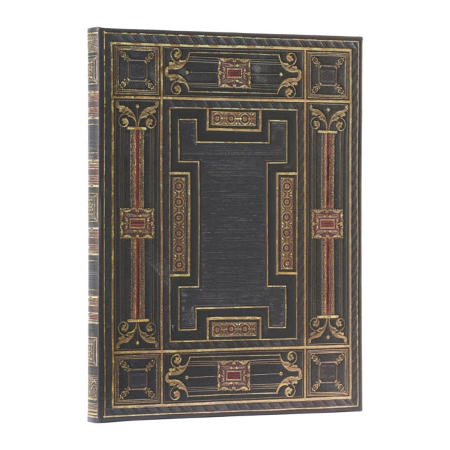 Book cover of: Onyx (Asterales) Ultra Lined Hardback Journal (Elastic Band Closure). By: Paperblanks