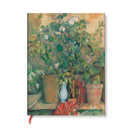 Book cover of: Cezanne’s Terracotta Pots and Flowers Midi Lined Hardback Journal (Elastic Band Closure). By: Paperblanks
