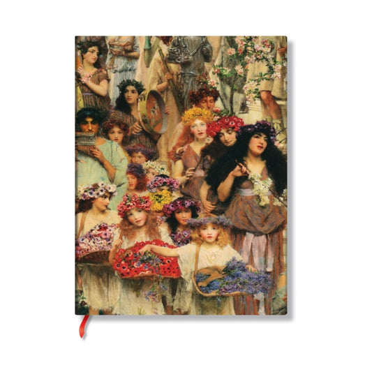 Book cover of: Spring (Lawrence Alma-Tadema) Midi Unlined Hardback Journal (Elastic Band Closure). By: Paperblanks