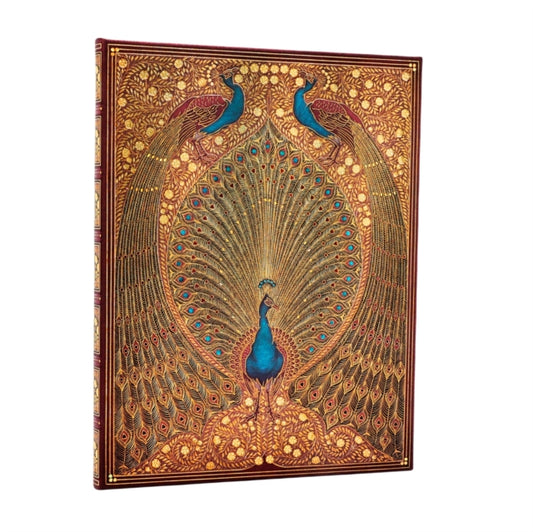Book cover of: Hafiz’s Peacocks (Sangorski & Sutcliffe) Ultra Unlined Hardcover Journal (Elastic Band Closure)