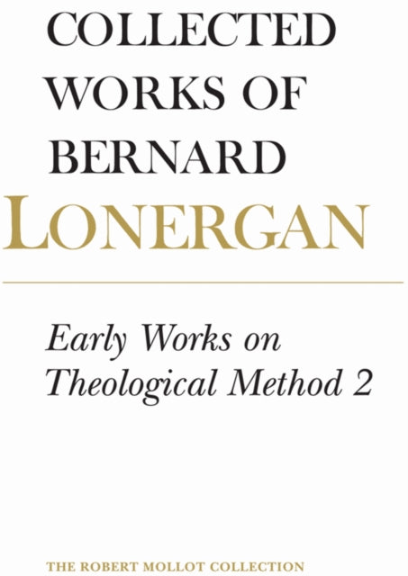 Book cover of: Early Works on Theological Method 2. By: Bernard Lonergan