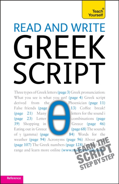 Book cover of: Read and write Greek script: Teach yourself
