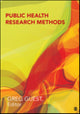 Book cover of: Public Health Research Methods. By: Greg Guest