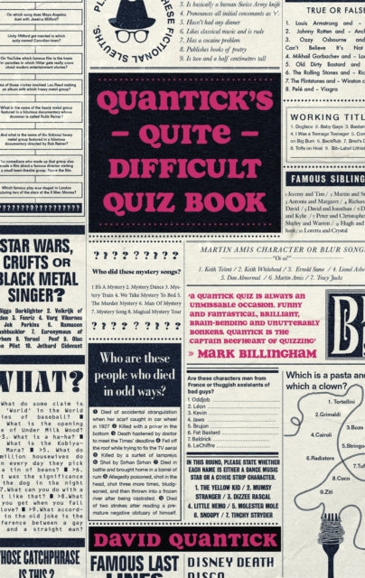Book cover of: Quantick's Quite Difficult Quiz Book. By: David Quantick