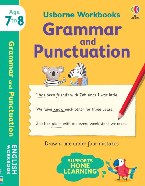 Book cover of: Usborne Workbooks Grammar and Punctuation 7-8