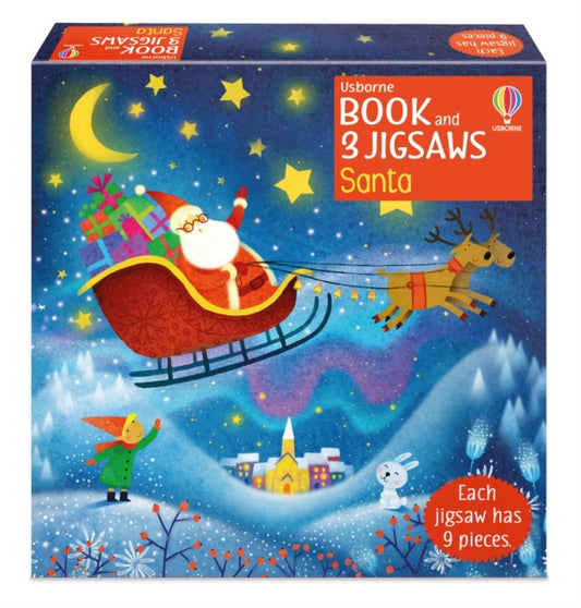 Book cover of: Usborne Book and 3 Jigsaws: Santa