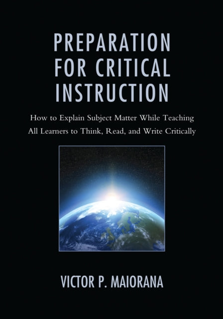 Book cover of: Preparation for Critical Instruction. By: Victor P. Maiorana