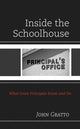 Book cover of: Inside the Schoolhouse. By: John Gratto