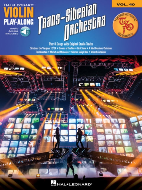 Book cover of: Trans-Siberian Orchestra Violin Play-Along Vol.40. By: Trans-Siberian Orchestra