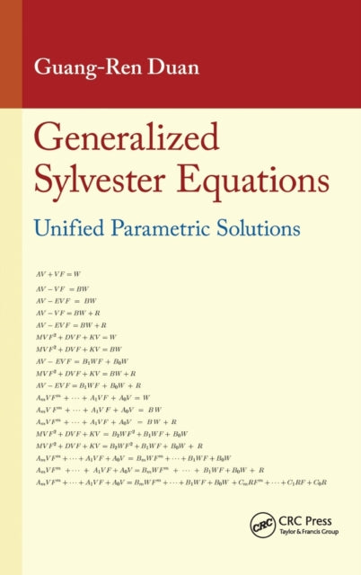 Book cover of: Generalized Sylvester Equations. By: Guang-Ren Duan