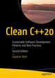 Book cover of: Clean C++20. By: Stephan Roth