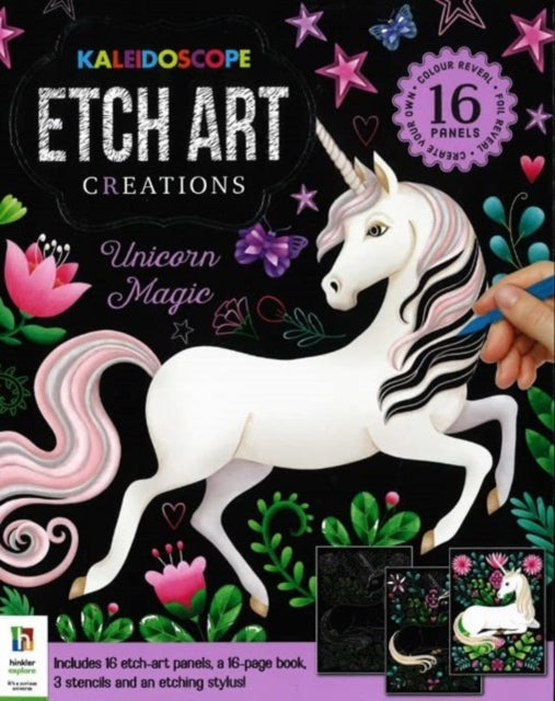 Book cover of: Kaleidoscope Etch Art Creations Unicorn Magic
