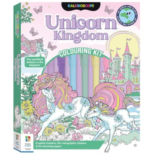 Book cover of: Kaleidoscope Colouring Kit Pastel Unicorns and More