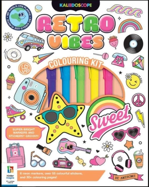 Book cover of: Kaleidoscope Colouring Kit Retro Vibes