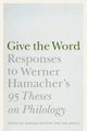 Book cover of: Give the Word. By: Gerhard Richter