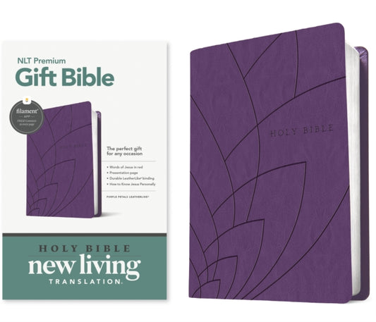 Book cover of: NLT Premium Gift Bible, Filament Enabled, Purple. By: Tyndale