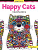 Book cover of: Happy Cats Coloring Book. By: Oxana Zaika