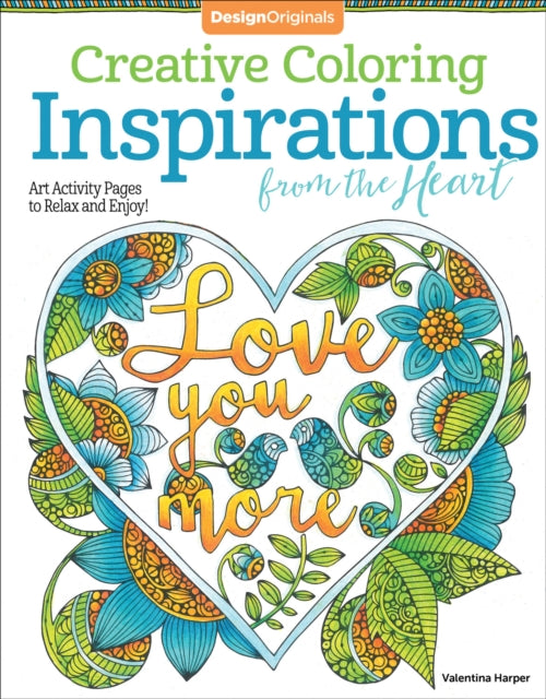 Book cover of: Creative Coloring Inspirations from the Heart. By: Valentina Harper