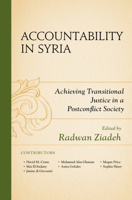 Book cover of: Accountability in Syria. By: Radwan Ziadeh
