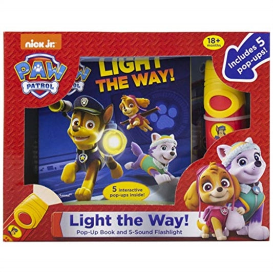 Book cover of: Nickelodeon PAW Patrol: Light the Way! Play-a-Sound Book and 5-Sound Flashlight