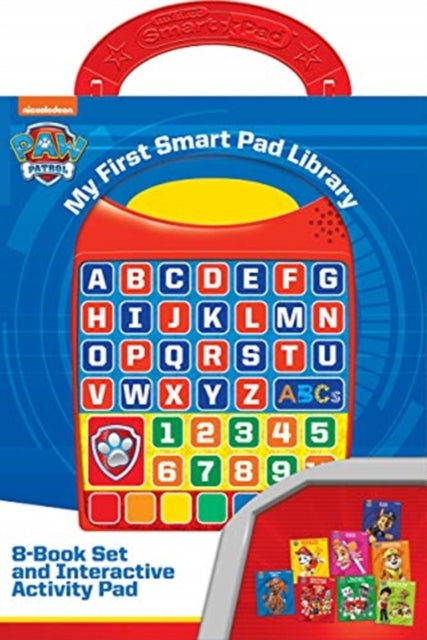 Book cover of: Nickelodeon PAW Patrol: My First Smart Pad Library 8-Book Set and Interactive Activity Pad Sound Book Set. By: PI Kids
