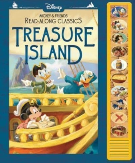 Book cover of: Disney Mickey and Friends: Treasure Island Read-Along Classics Sound Book. By: Phoenix International Phoenix International Kids
