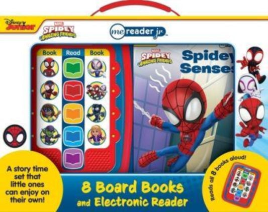 Book cover of: Marvel Spidey and His Amazing Friends: Me Reader Jr 8 Board Books and Electronic Reader Sound Book Set. By: PI Kids