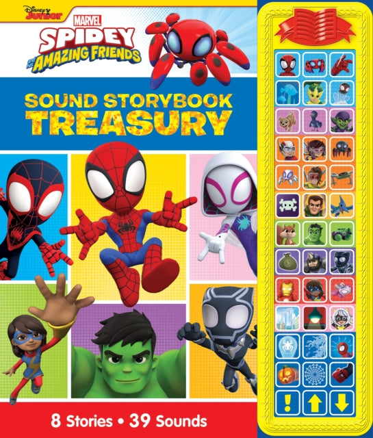 Book cover of: Disney Junior Marvel Spidey and His Amazing Friends: Sound Storybook Treasury. By: PI Kids