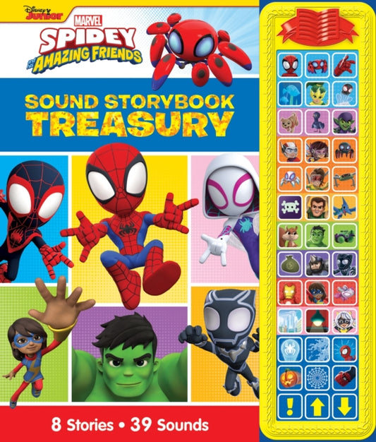 Book cover of: Disney Junior Marvel Spidey and His Amazing Friends: Sound Storybook Treasury. By: PI Kids