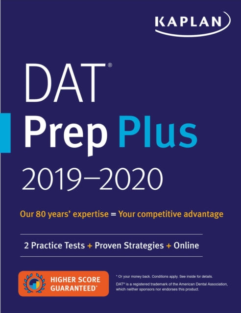Book cover of: DAT Prep Plus 2019-2020. By: Kaplan Test Prep