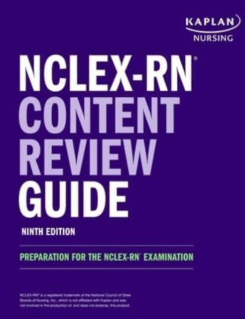 Book cover of: NCLEX-RN Content Review Guide. By: Kaplan Nursing